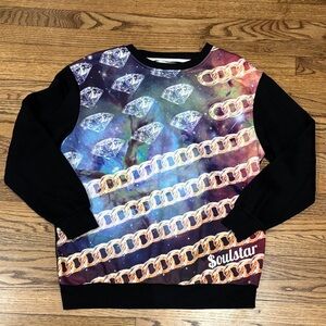 Soulstar Be the Revolution Black Graphic Crewneck sweatshirt